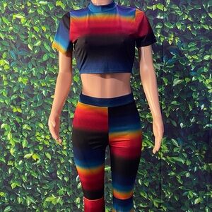 Multicolor Women's Two-Piece Set